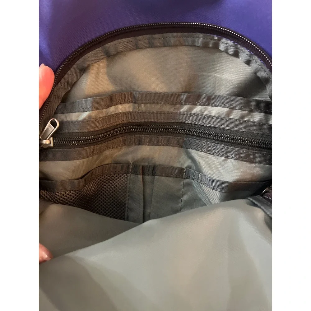 The North Face Vault Backpack Purple Black FlexVent Laptop Sleeve Daypack